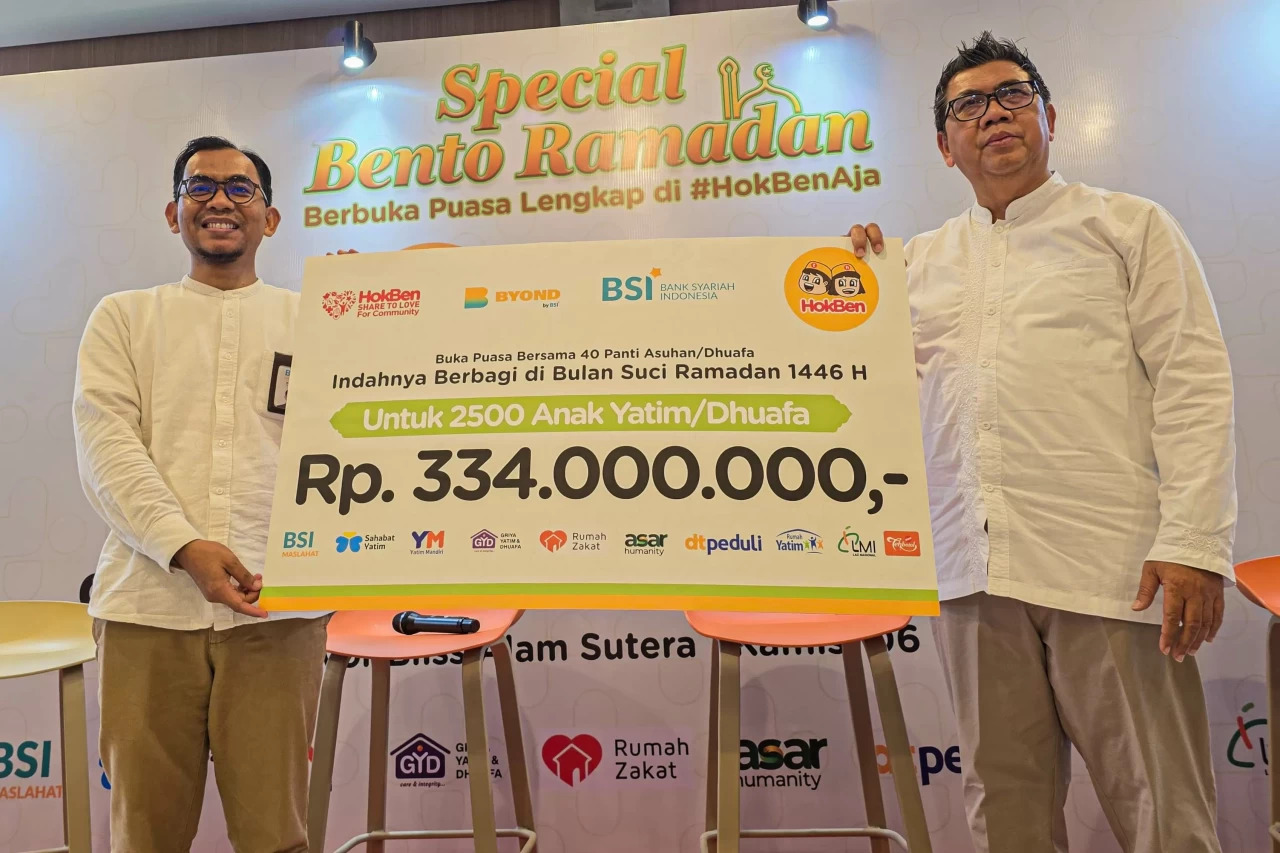 BSI dan Hokben Bersama 2.500 Yatim: Syukur atas Donasi ZIS Rp79 Miliar