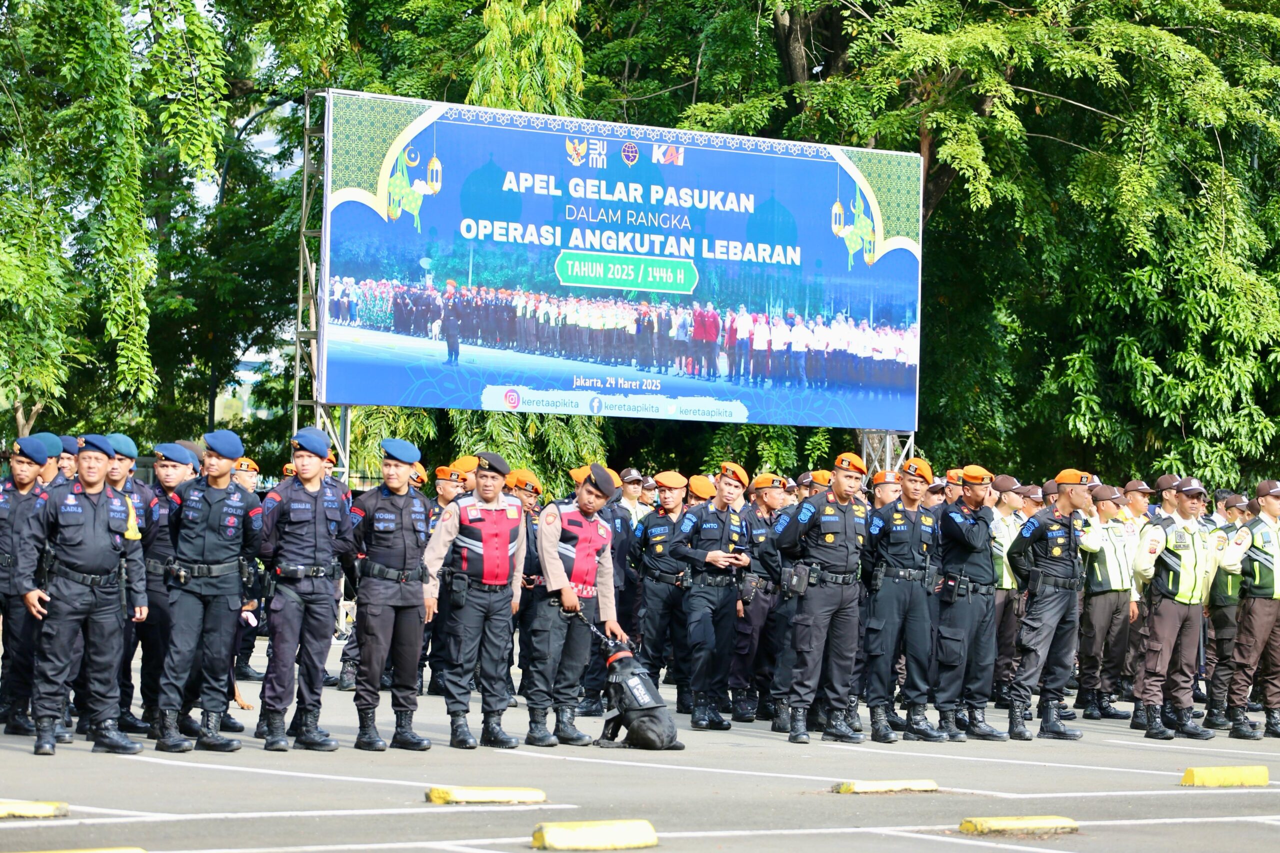 Sambut Mudik, KAI Gelar Apel Pasukan Demi Kelancaran Perjalanan