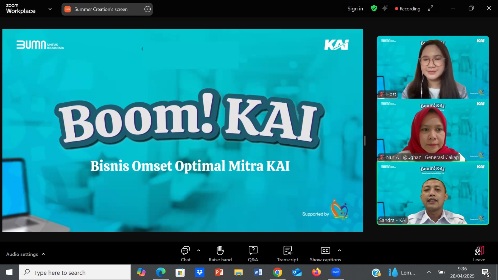 KAI Dukung UMKM Melek Digital Lewat Program Pelatihan Interaktif BOOM! KAI