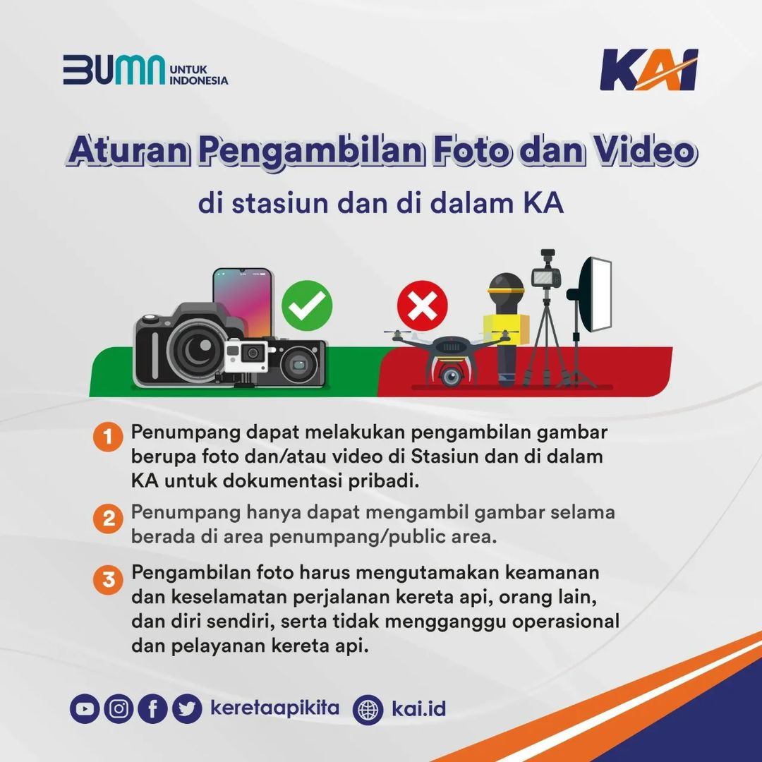 KAI Divre III Palembang Tekankan Kolaborasi Penumpang dan Petugas dalam Penerapan Aturan Pengambilan Gambar
